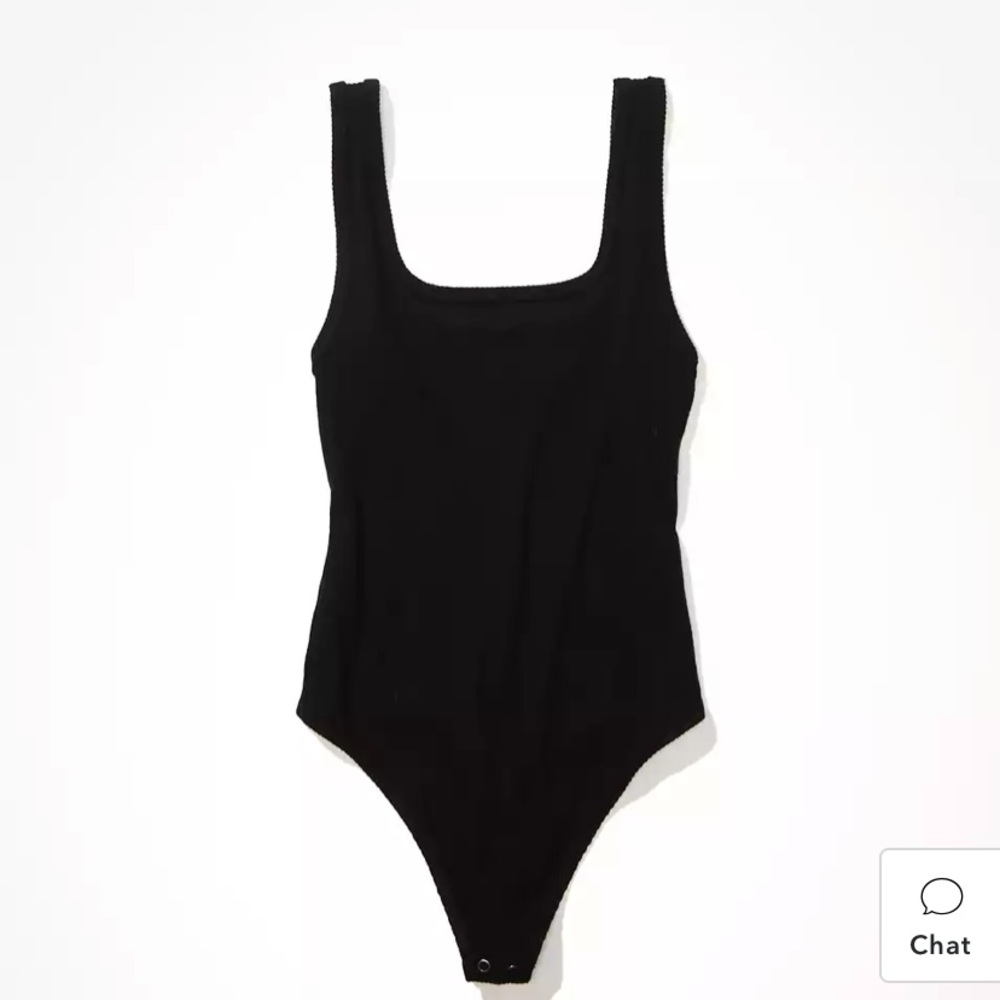 Black Ribbed Bodysuit